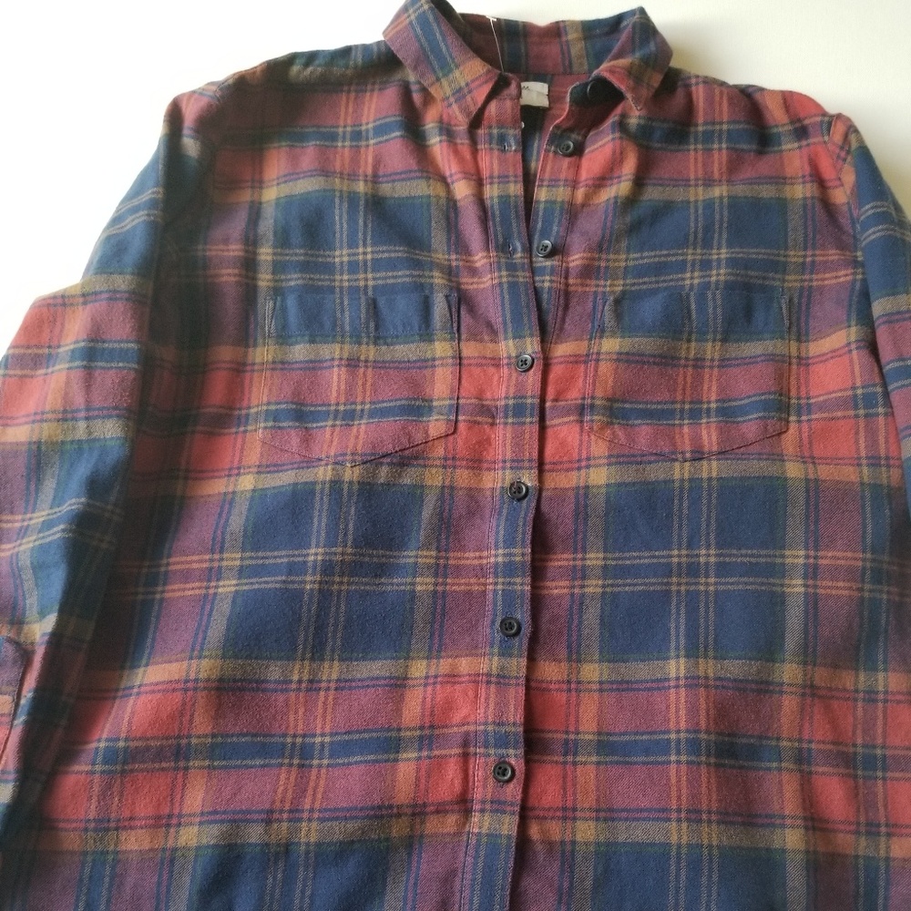 Madewell long sleeve‎ plaid shirt
